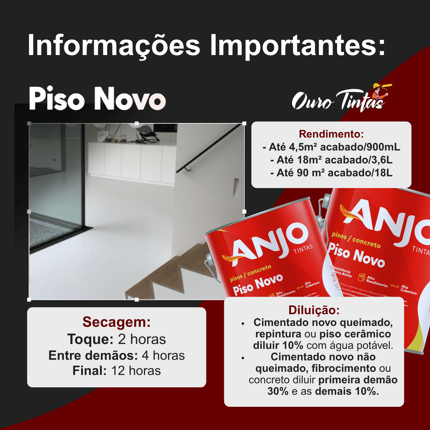 Tinta Acrílica Piso Novo - Imagem 6