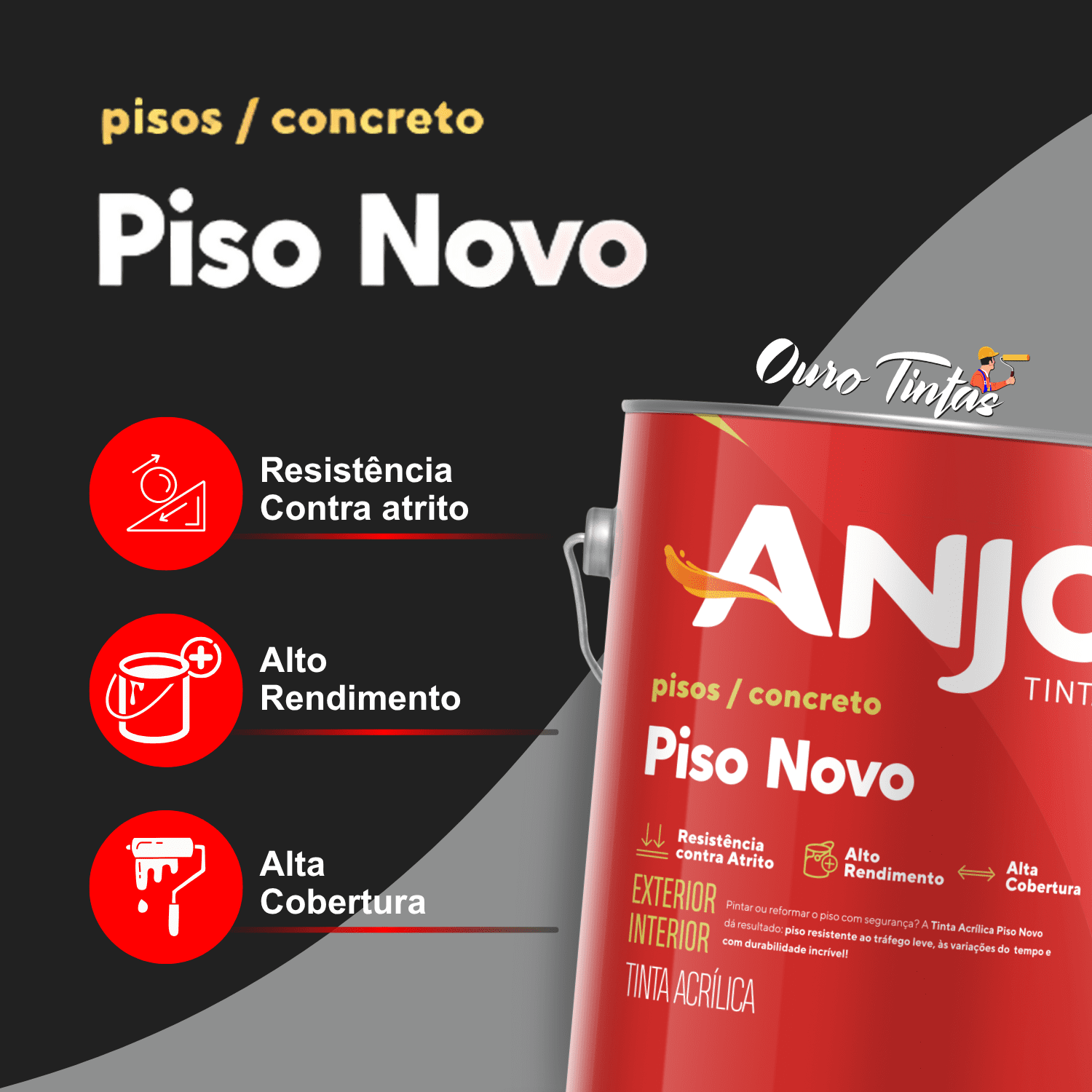 Tinta Acrílica Piso Novo - Imagem 5