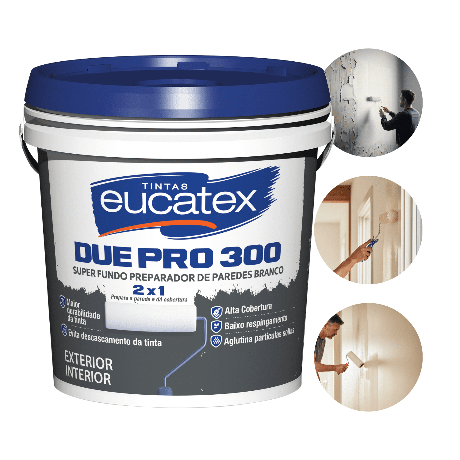 Fundo Preparador Parede Branco Eucatex Due Pro300 3,6L - Imagem 2
