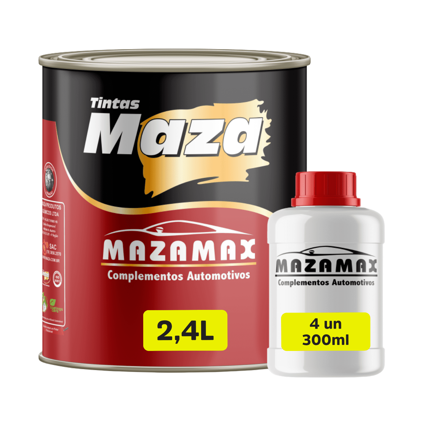 Kit Tinta Automotiva Wash Primer Maza 3,6l C/ Catalisador - Imagem 2