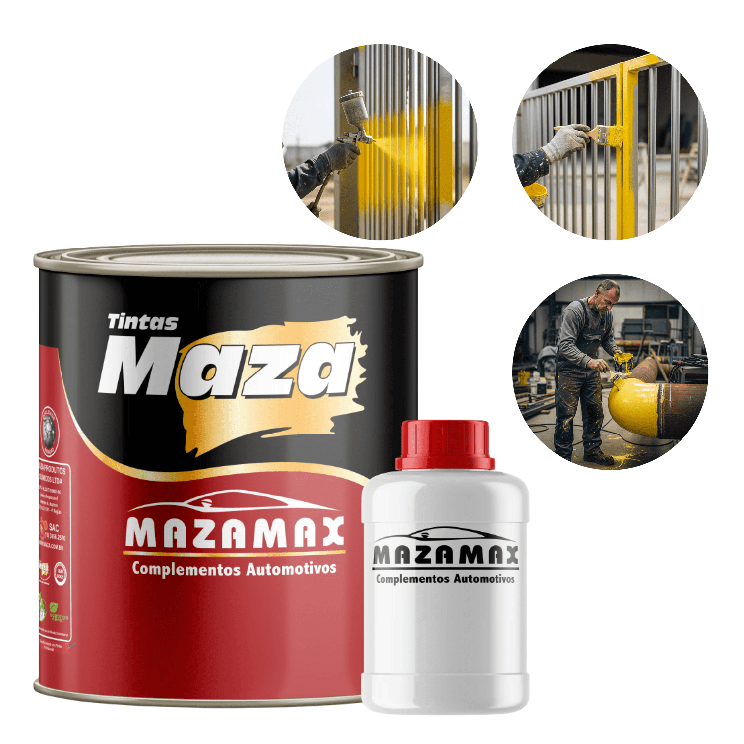 Kit Tinta Automotiva Wash Primer Maza 3,6l C/ Catalisador - Imagem 3