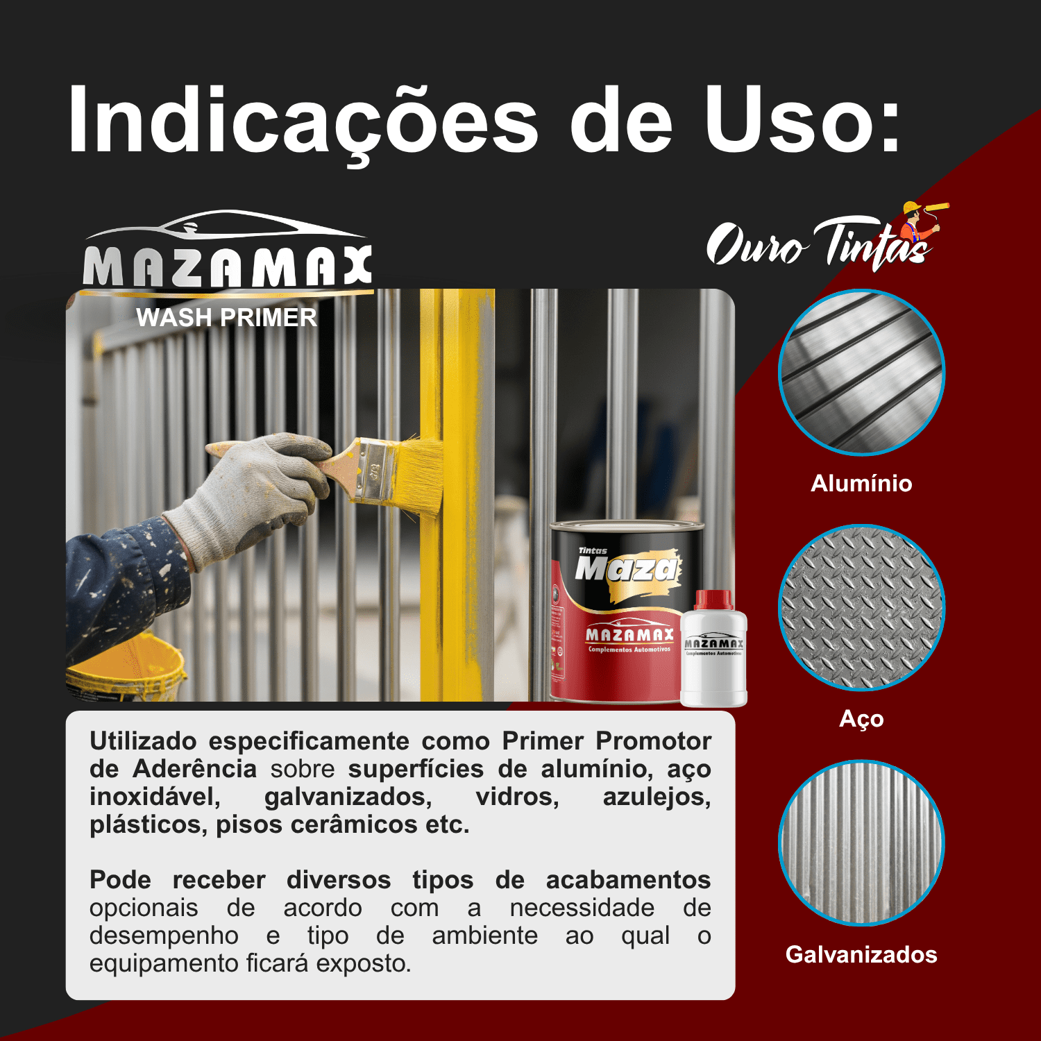 Kit Tinta Automotiva Wash Primer Maza 3,6l C/ Catalisador - Imagem 5