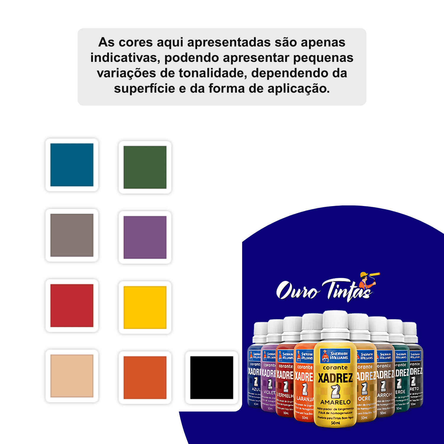 Pigmento Corante P/ Tintas Xadrez 50ml - KIT 12 UN - Imagem 6