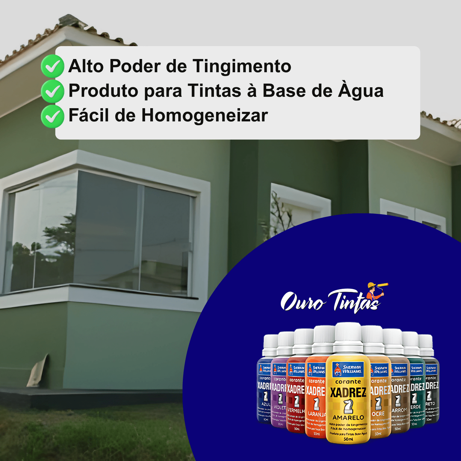 Pigmento Corante P/ Tintas Xadrez 50ml - KIT 12 UN - Imagem 5